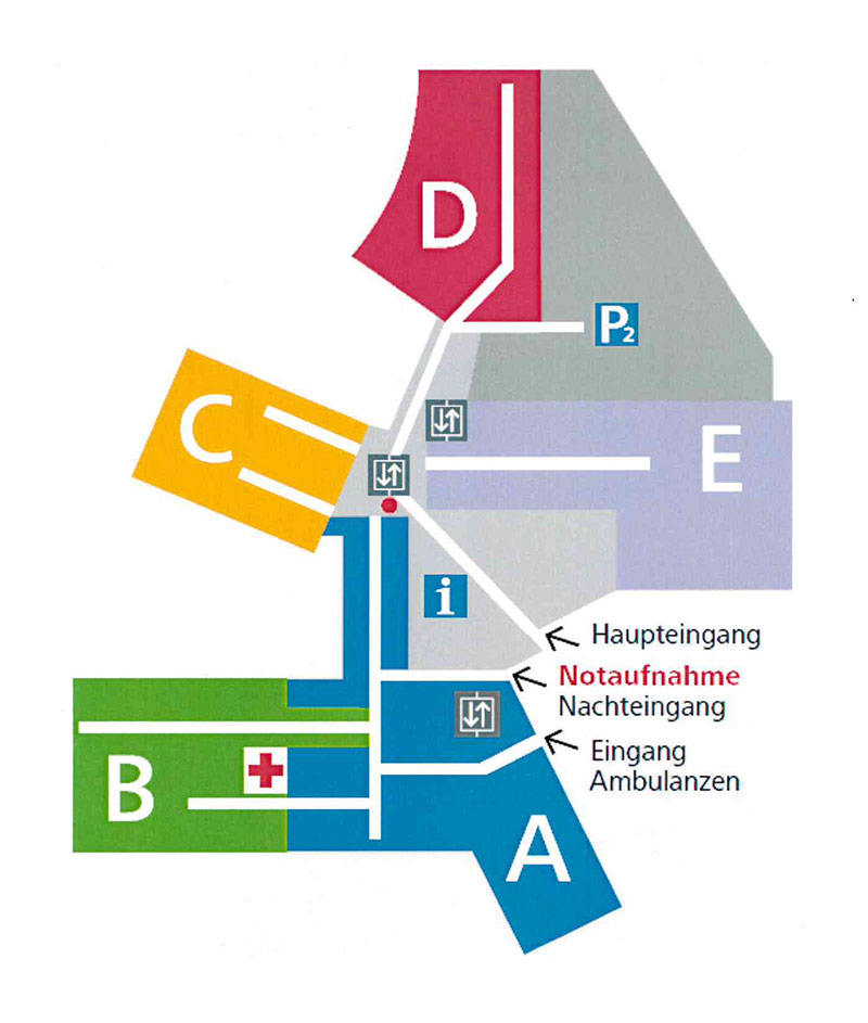 Gebäudeplan Klinikum am Steinenberg
